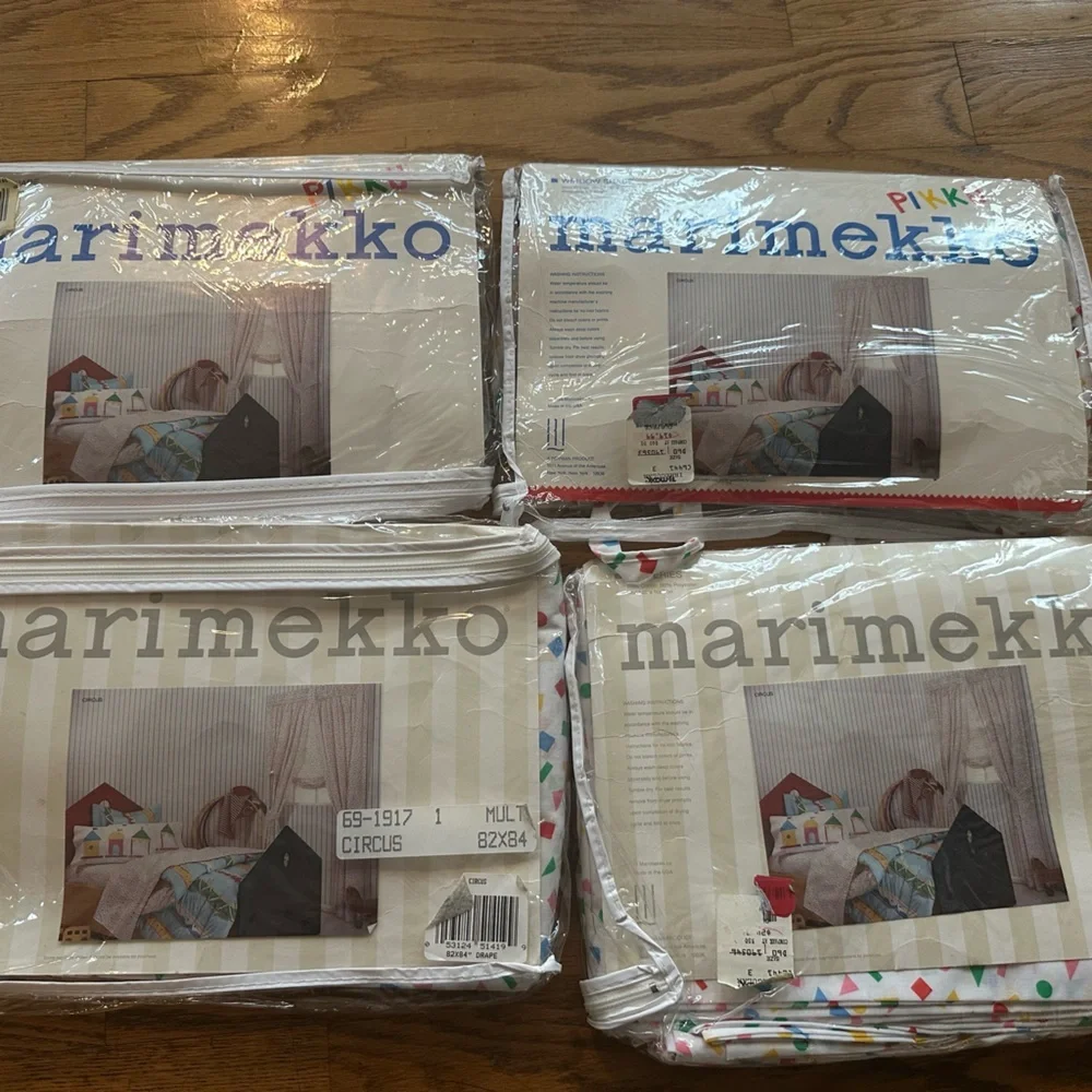 Set of Vintage Marimekko Drapes and Window shades. New *RARE*! 1980’s